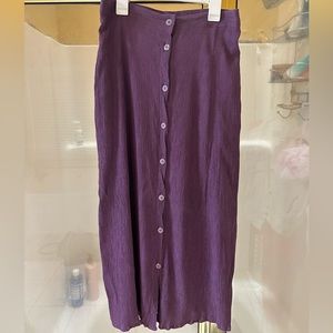 Vintage 80s purple maxi skirt with elastic waist. New without tags.